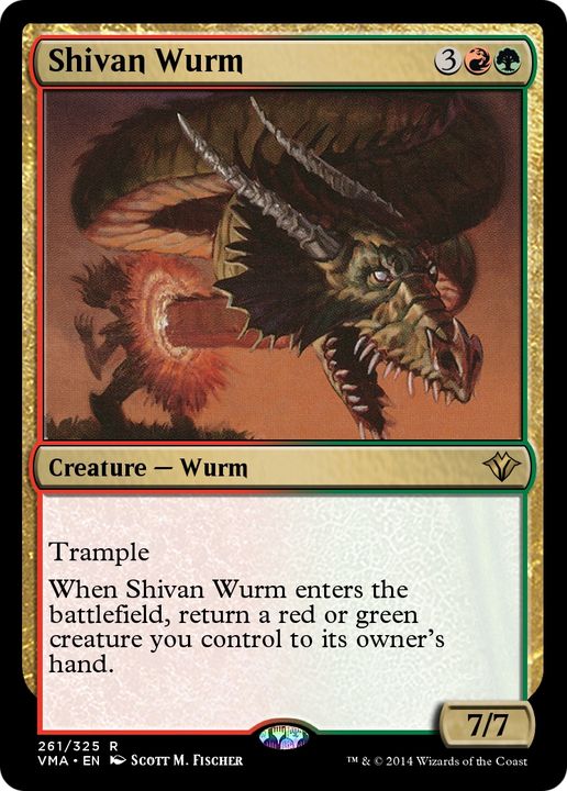 Shivan Wurm in the group Magic the Gathering / Types / Colors / Multicolors / G, R at Proxyprinters.com (87810)