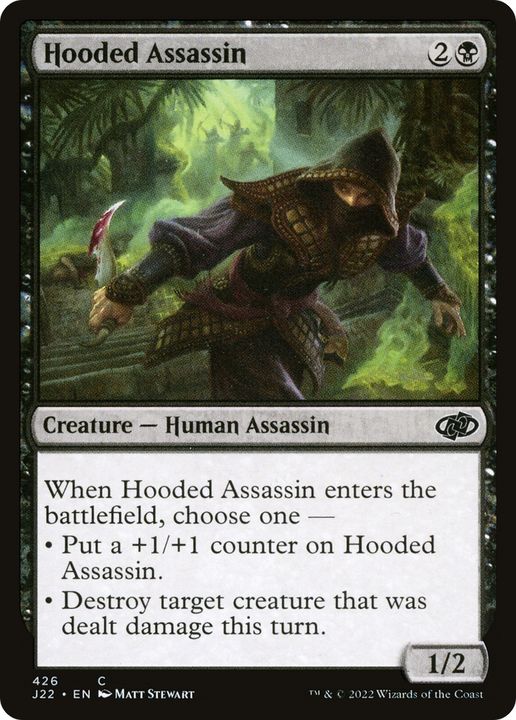 Hooded Assassin in the group Magic the Gathering / Types / Colors / Black at Proxyprinters.com (87963)