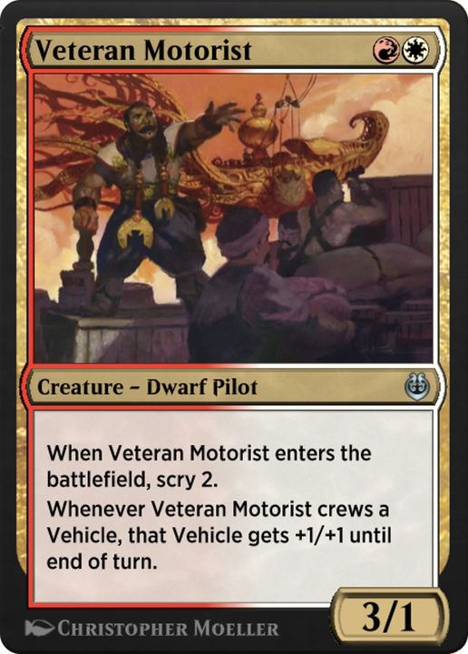 Veteran Motorist in the group Magic the Gathering / Types / Colors / Multicolors / R, W at Proxyprinters.com (88006)