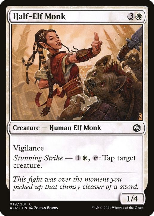 Half-Elf Monk in the group Magic the Gathering / Types / Colors / White at Proxyprinters.com (88115)