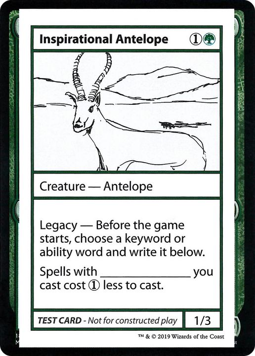 Inspirational Antelope in the group Magic the Gathering / Types / Colors / Green at Proxyprinters.com (88137)