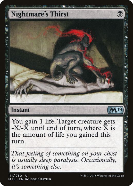 Nightmare's Thirst in the group Magic the Gathering / Types / Colors / Black at Proxyprinters.com (88162)