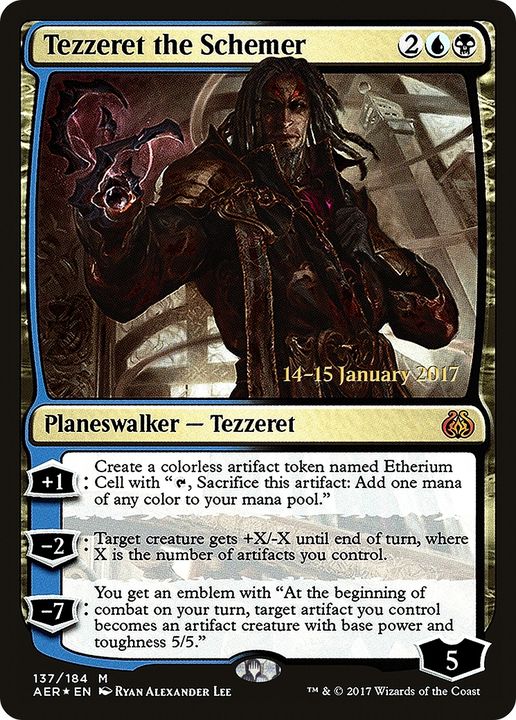 Tezzeret the Schemer in the group Magic the Gathering / Types / Colors / Multicolors / B, U at Proxyprinters.com (88222)