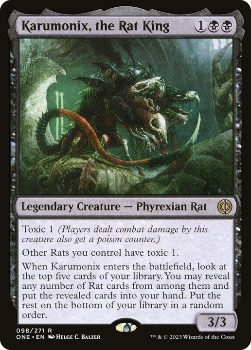 Karumonix, the Rat King in the group Magic the Gathering / Sets / Phyrexia: All Will Be One at Proxyprinters.com (88241)