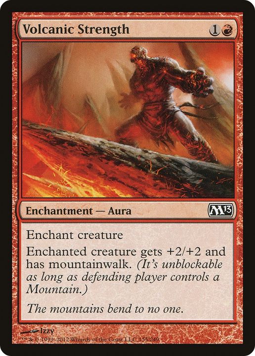 Volcanic Strength in the group Magic the Gathering / Types / Colors / Red at Proxyprinters.com (88300)