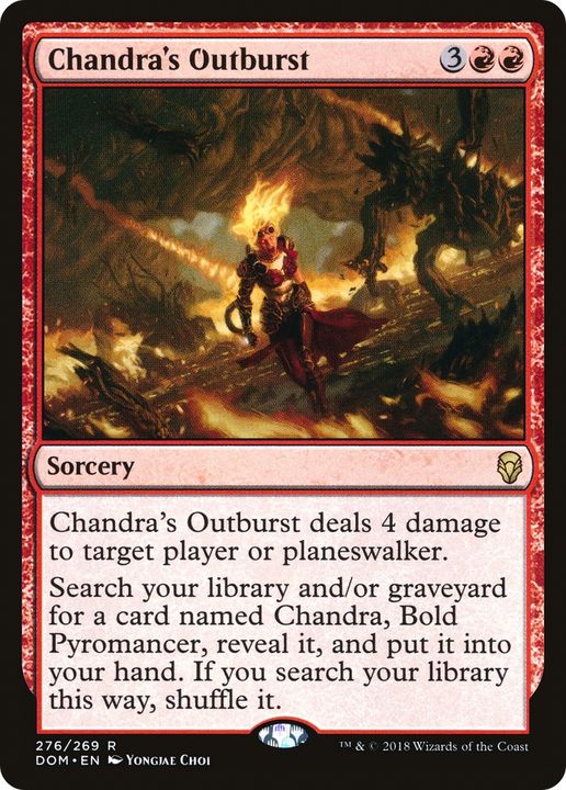 Chandra's Outburst in the group Magic the Gathering / Sets / Dominaria at Proxyprinters.com (88410)