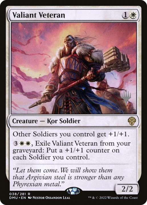 Valiant Veteran in the group Magic the Gathering / Sets / Dominaria United Promos at Proxyprinters.com (88427)