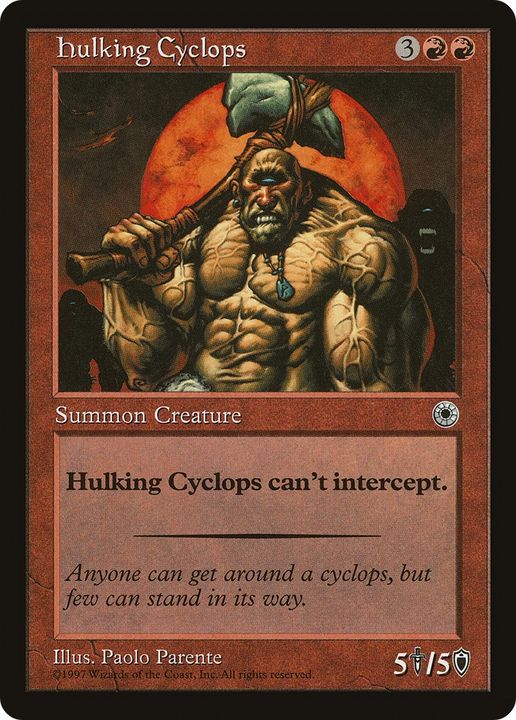 Hulking Cyclops in the group Magic the Gathering / Types / Colors / Red at Proxyprinters.com (88451)