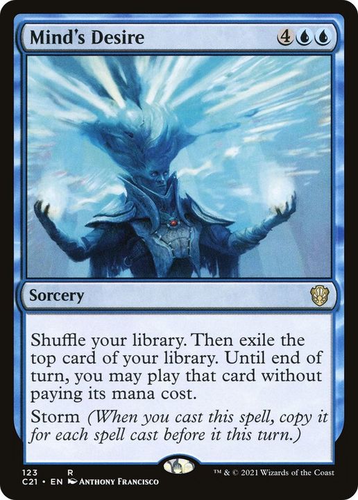 Mind's Desire in the group Magic the Gathering / Types / Colors / Blue at Proxyprinters.com (8854)