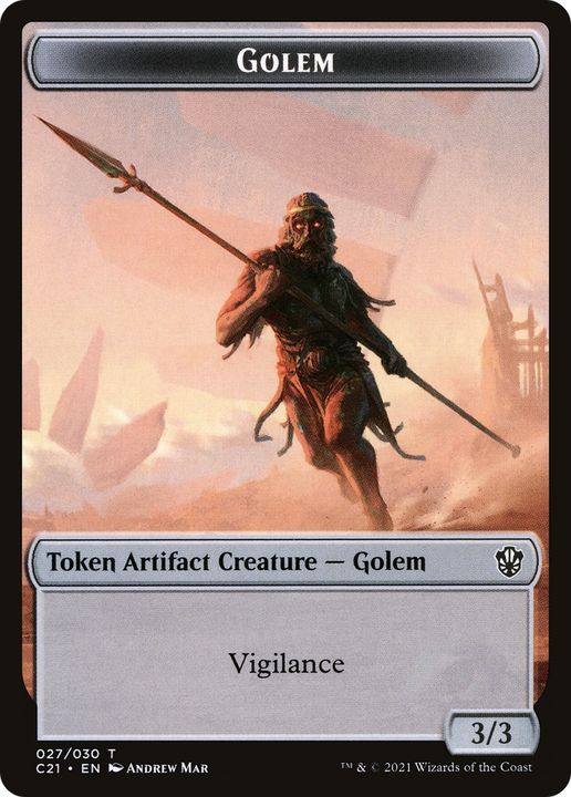 Golem in the group Magic the Gathering / Sets / Commander 2021 Tokens at Proxyprinters.com (88627)