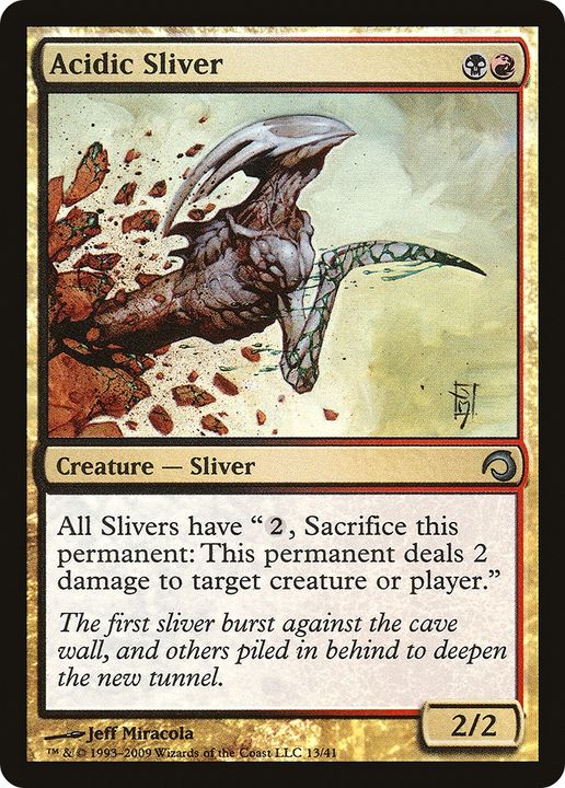 Acidic Sliver in the group Magic the Gathering / Types / Colors / Multicolors / B, R at Proxyprinters.com (88760)