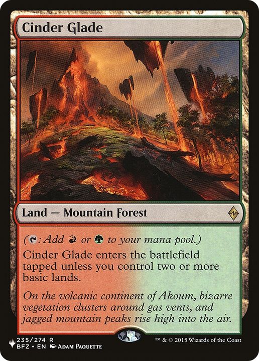 Cinder Glade in the group Magic the Gathering / Types / Land / Forest at Proxyprinters.com (88828)