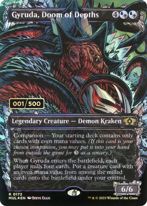 Gyruda, Doom of Depths in the group Magic the Gathering / Types / Colors / Multicolors / B, U at Proxyprinters.com (88987)