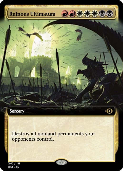 Ruinous Ultimatum in the group Magic the Gathering / Types / Colors / Multicolors / B, R, W at Proxyprinters.com (89001)