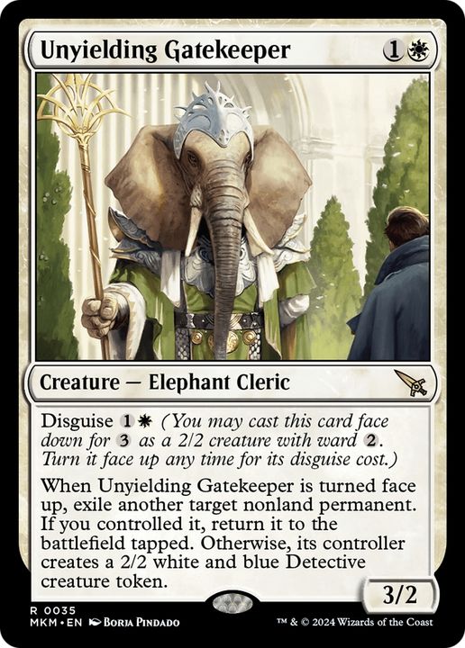 Unyielding Gatekeeper in the group Magic the Gathering / Types / Colors / White at Proxyprinters.com (89033)