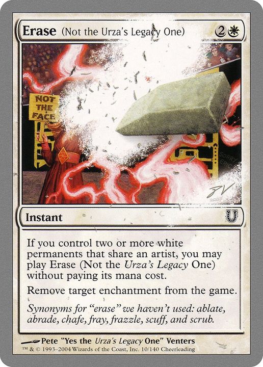 Erase (Not the Urza's Legacy One) in the group Magic the Gathering / Types / Colors / White at Proxyprinters.com (89132)