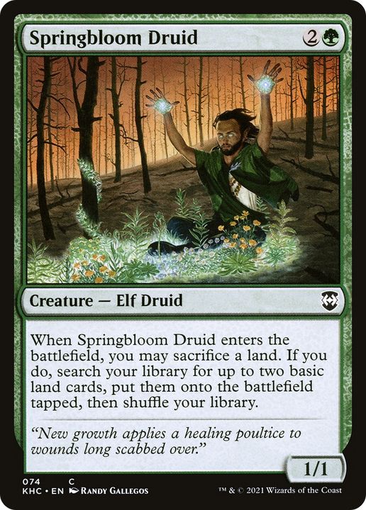 Springbloom Druid in the group Magic the Gathering / Types / Colors / Green at Proxyprinters.com (89155)