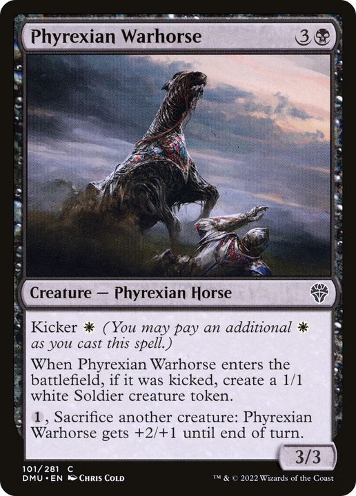 Phyrexian Warhorse in the group Magic the Gathering / Types / Colors / Black at Proxyprinters.com (89194)