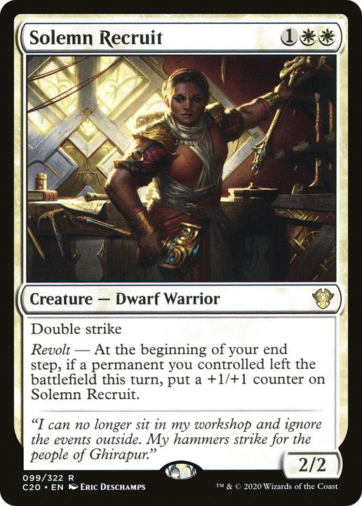 Solemn Recruit in the group Magic the Gathering / Types / Creatures / Warrior at Proxyprinters.com (89216)