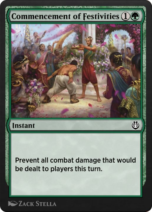 Commencement of Festivities in the group Magic the Gathering / Types / Colors / Green at Proxyprinters.com (89248)