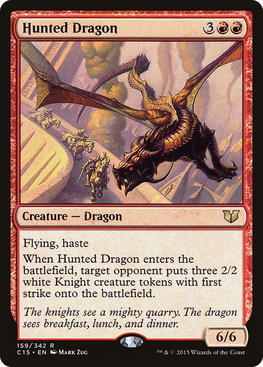 Hunted Dragon in the group Magic the Gathering / Types / Colors / Red at Proxyprinters.com (89268)