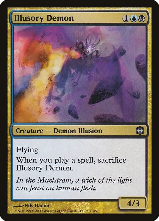 Illusory Demon in the group Magic the Gathering / Types / Colors / Multicolors / B, U at Proxyprinters.com (89440)