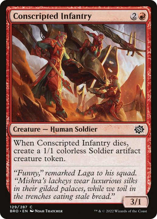 Conscripted Infantry in the group Magic the Gathering / Sets / The Brothers' War at Proxyprinters.com (89511)