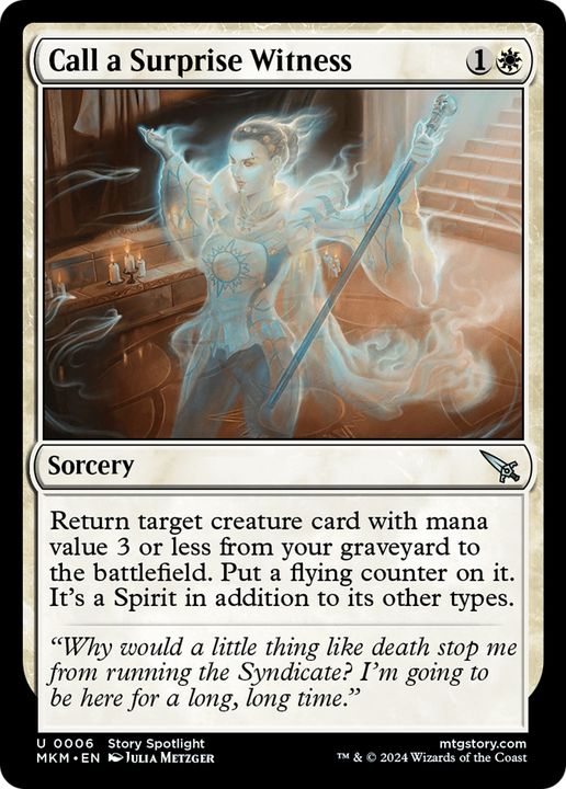 Call a Surprise Witness in the group Magic the Gathering / Types / Colors / White at Proxyprinters.com (89526)