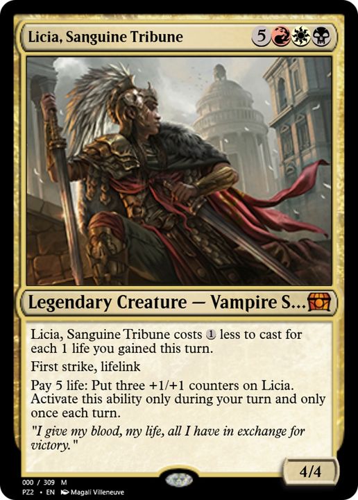 Licia, Sanguine Tribune in the group Magic the Gathering / Types / Colors / Multicolors / B, R, W at Proxyprinters.com (89598)