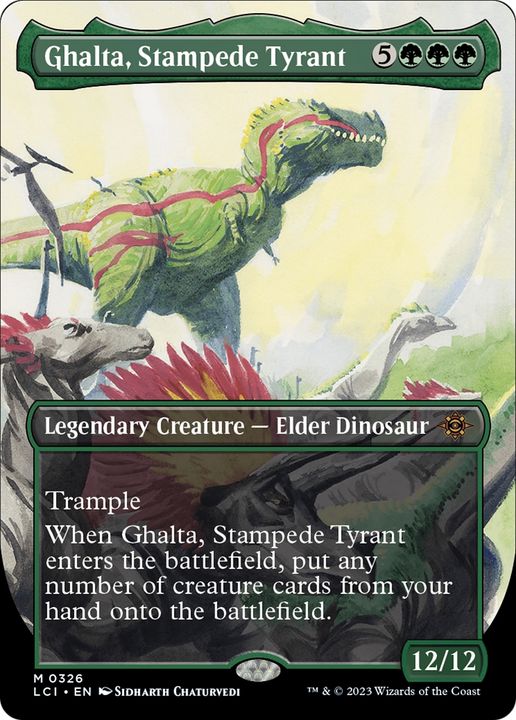 Ghalta, Stampede Tyrant in the group Magic the Gathering / Sets / The Lost Caverns of Ixalan at Proxyprinters.com (89713)