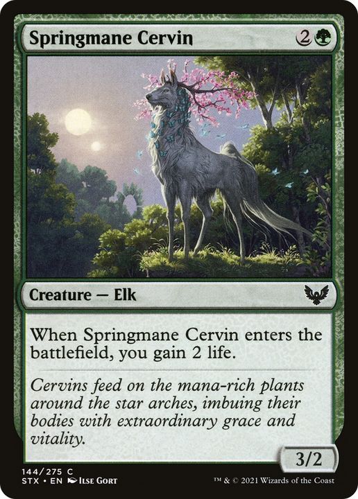 Springmane Cervin in the group Magic the Gathering / Types / Colors / Green at Proxyprinters.com (89768)