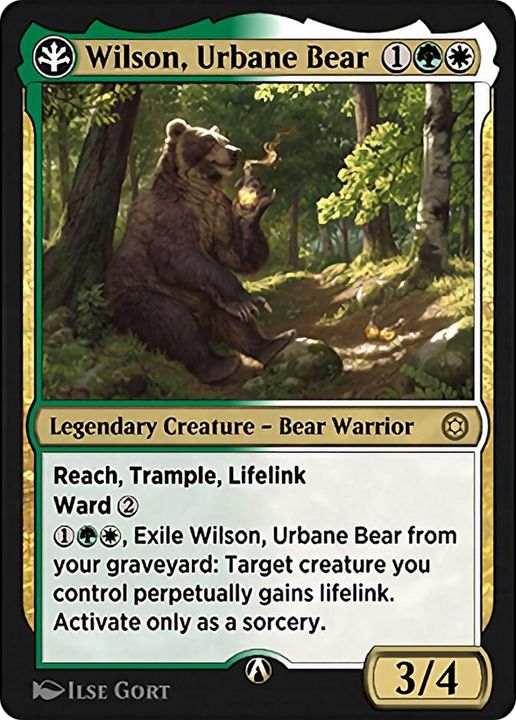 Wilson, Urbane Bear in the group Magic the Gathering / Types / Colors / Multicolors / G, W at Proxyprinters.com (89793)