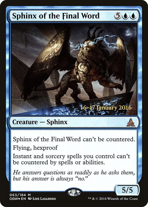 Sphinx of the Final Word in the group Magic the Gathering / Sets / Oath of the Gatewatch Tokens at Proxyprinters.com (89999)