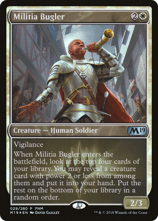 Militia Bugler in the group Magic the Gathering / Sets / Core Set 2019 Promos at Proxyprinters.com (90085)