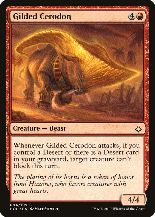 Gilded Cerodon in the group Magic the Gathering / Types / Colors / Red at Proxyprinters.com (90090)