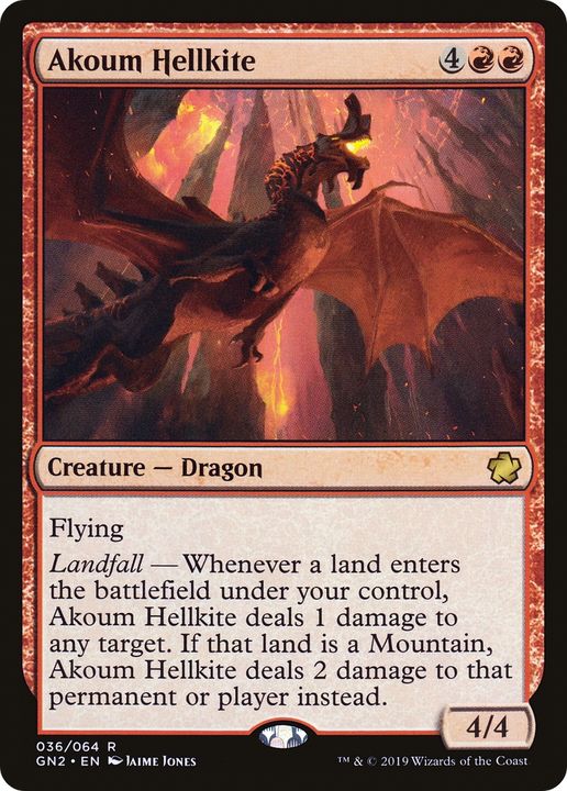 Akoum Hellkite in the group Magic the Gathering / Types / Colors / Red at Proxyprinters.com (90163)