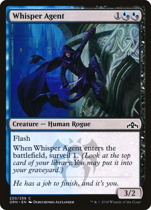 Whisper Agent in the group Magic the Gathering / Types / Colors / Multicolors / B, U at Proxyprinters.com (90207)