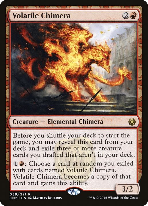 Volatile Chimera in the group Magic the Gathering / Types / Colors / Red at Proxyprinters.com (90208)