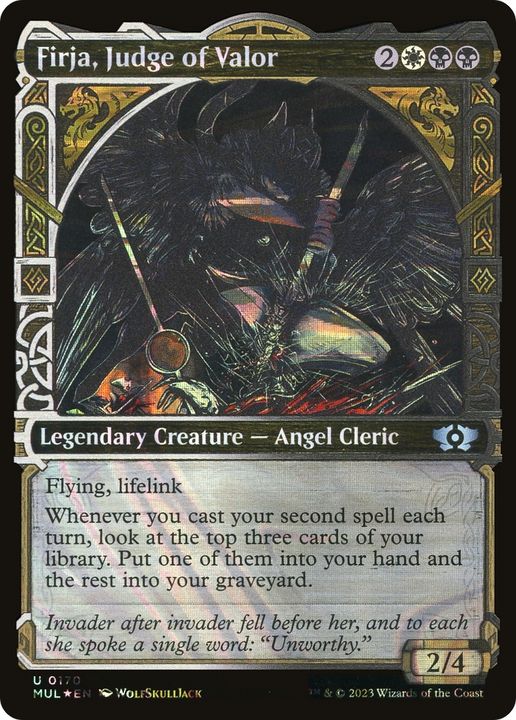 Firja, Judge of Valor in the group Magic the Gathering / Types / Colors / Multicolors / B, W at Proxyprinters.com (90254)