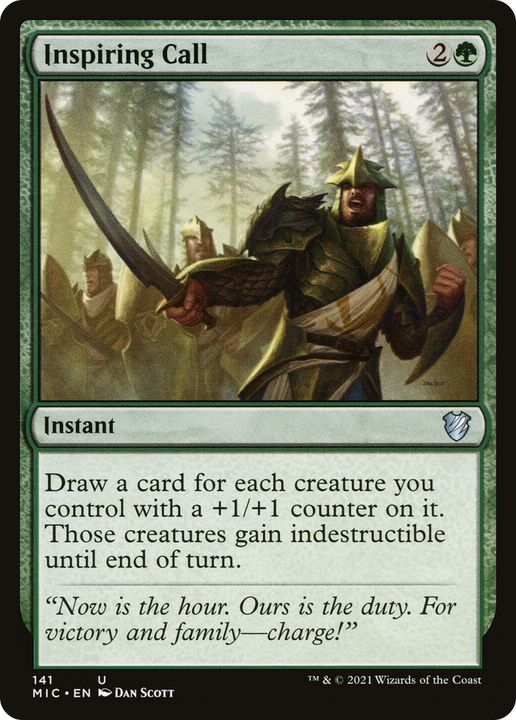 Inspiring Call in the group Magic the Gathering / Types / Colors / Green at Proxyprinters.com (90387)