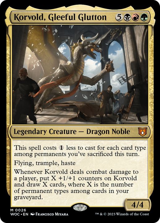 Korvold, Gleeful Glutton in the group Magic the Gathering / Types / Colors / Multicolors / B, G, R at Proxyprinters.com (90422)