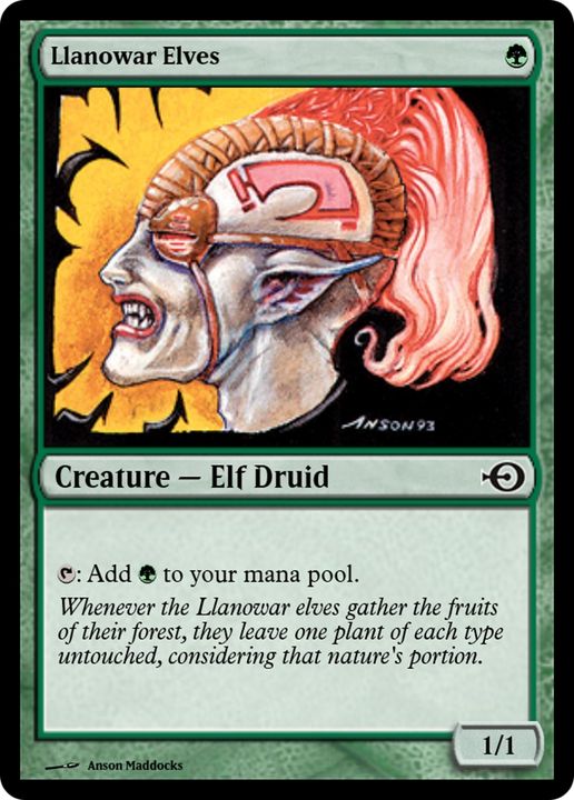 Llanowar Elves in the group Magic the Gathering / Types / Colors / Green at Proxyprinters.com (90449)