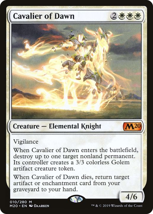 Cavalier of Dawn in the group Magic the Gathering / Types / Colors / White at Proxyprinters.com (90545)