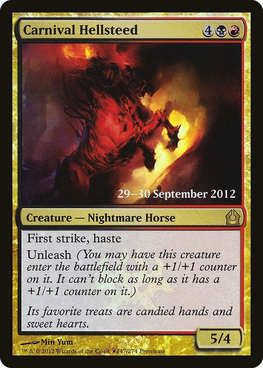 Carnival Hellsteed in the group Magic the Gathering / Types / Colors / Multicolors / B, R at Proxyprinters.com (90581)