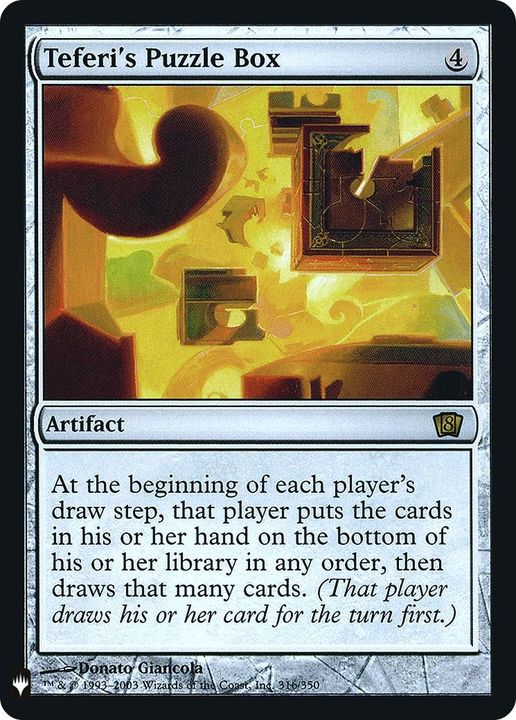 Teferi's Puzzle Box in the group Magic the Gathering / Types / Artifacts / Artifact at Proxyprinters.com (9070)