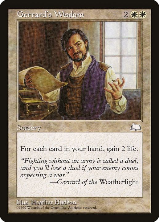 Gerrard's Wisdom in the group Magic the Gathering / Types / Colors / White at Proxyprinters.com (90702)