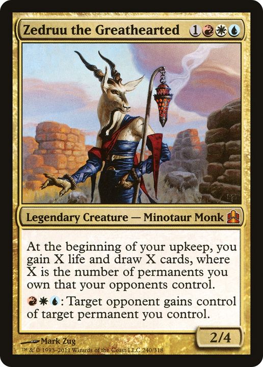 Zedruu the Greathearted in the group Magic the Gathering / Types / Colors / Multicolors / R, U, W at Proxyprinters.com (90782)