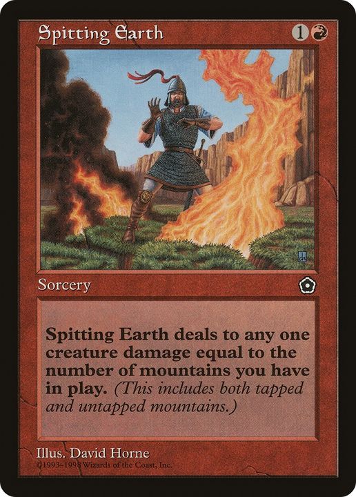 Spitting Earth in the group Magic the Gathering / Types / Colors / Red at Proxyprinters.com (90812)