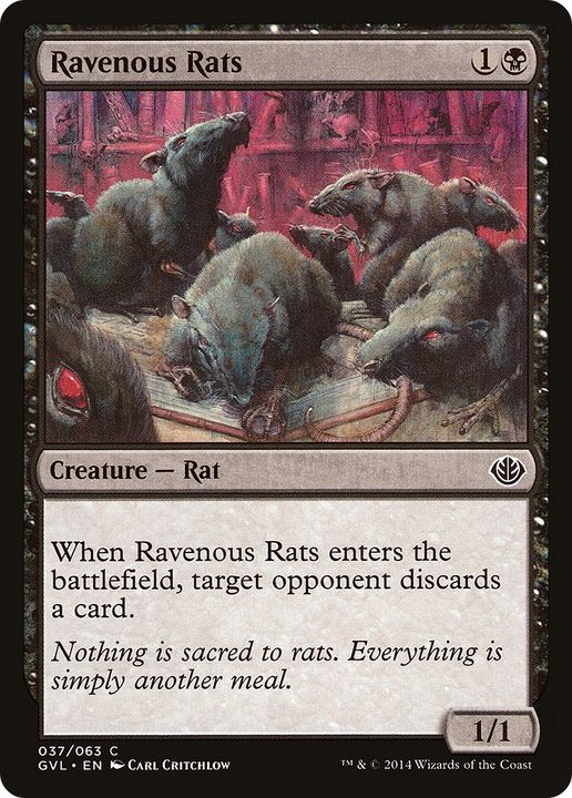 Ravenous Rats in the group Magic the Gathering / Types / Colors / Black at Proxyprinters.com (90840)