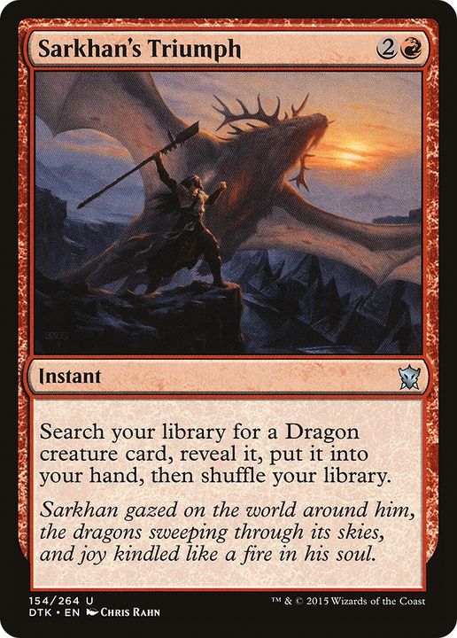 Sarkhan's Triumph in the group Magic the Gathering / Sets / Dragons of Tarkir at Proxyprinters.com (91213)